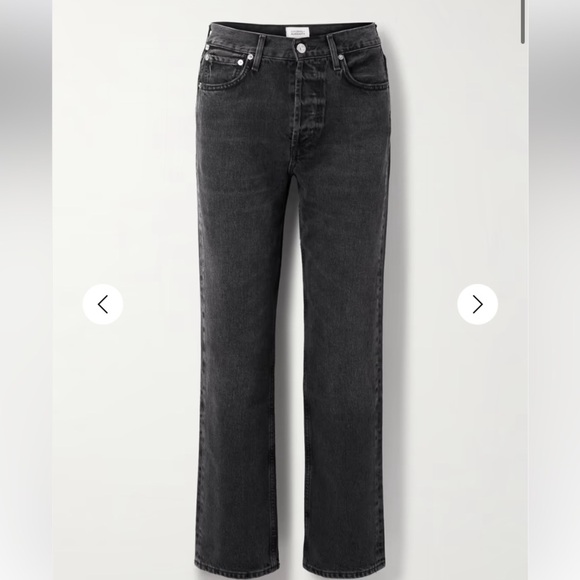 COH CITIZENS OF HUMANITY AVA #142 STRETCH LOW-WAIST STRAIGHT LEG BLACK WASHED - Picture 3 of 15